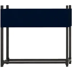 HC Garten & Freizeit Brennholzregal mit Abdeckung aus Metall, ca. 113 x 25 x 115 cm - Schwarz