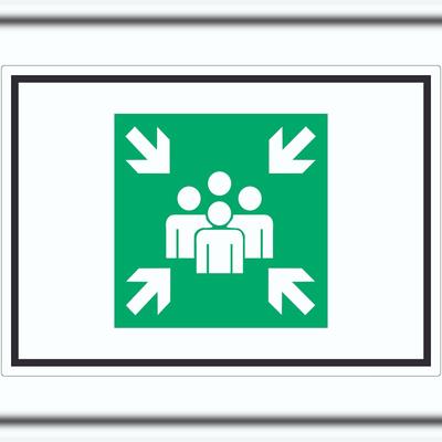 HB-Druck Sammelstelle Symbol Aufkleber A6 (105x148mm)