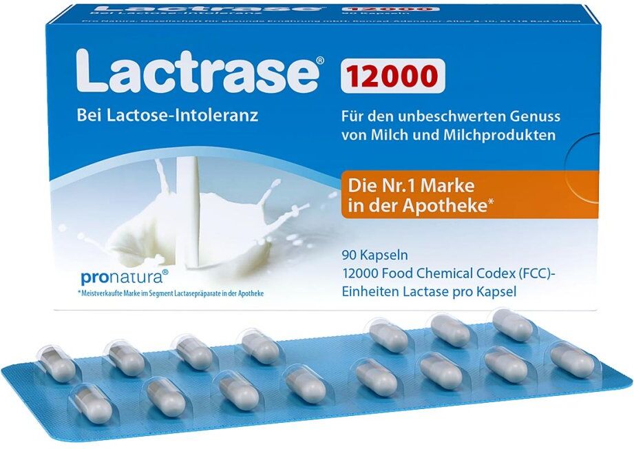 LACTRASE PRO NATURA Lactrase 12.000 Fcc Kapseln 90stk