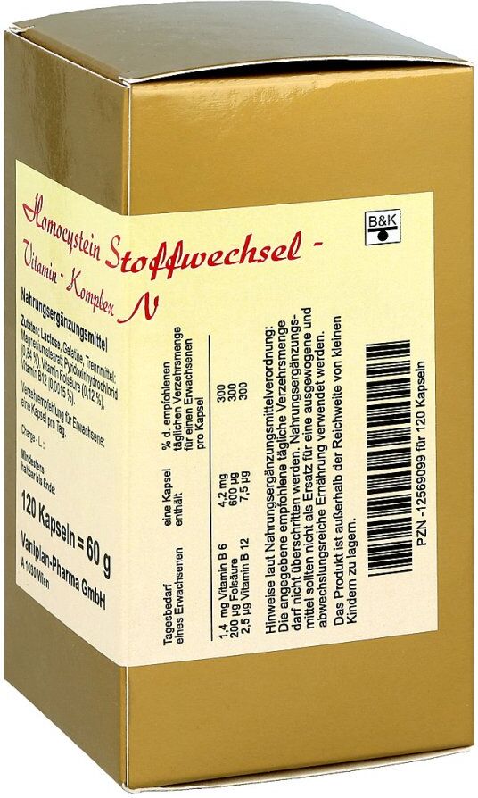 Homocystein Stoffwechsel-vitamin-komplex N Kapseln