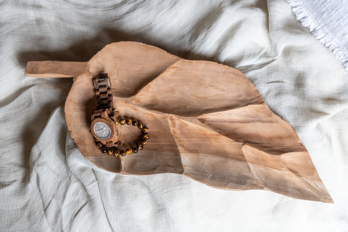 J-Line houten schaal - naturel - medium