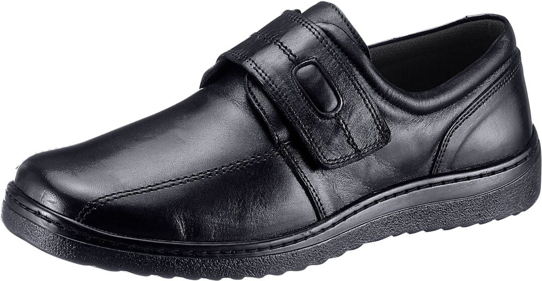 Klettschuh AIRSOFT, Herren, Gr. 41, Textil, schwarz, Glattleder, Schuhe Klettschuh