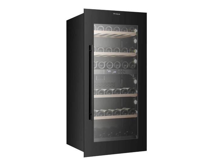 Trisa Electronics Weinkühlschrank, Schwarz, Holz, Metall, Kunststoff, Glas, G, 57.10x127.10x59.50 cm, RoHS, Küchen, Küchenelektrogeräte, Kühl- & Gefrierschränke