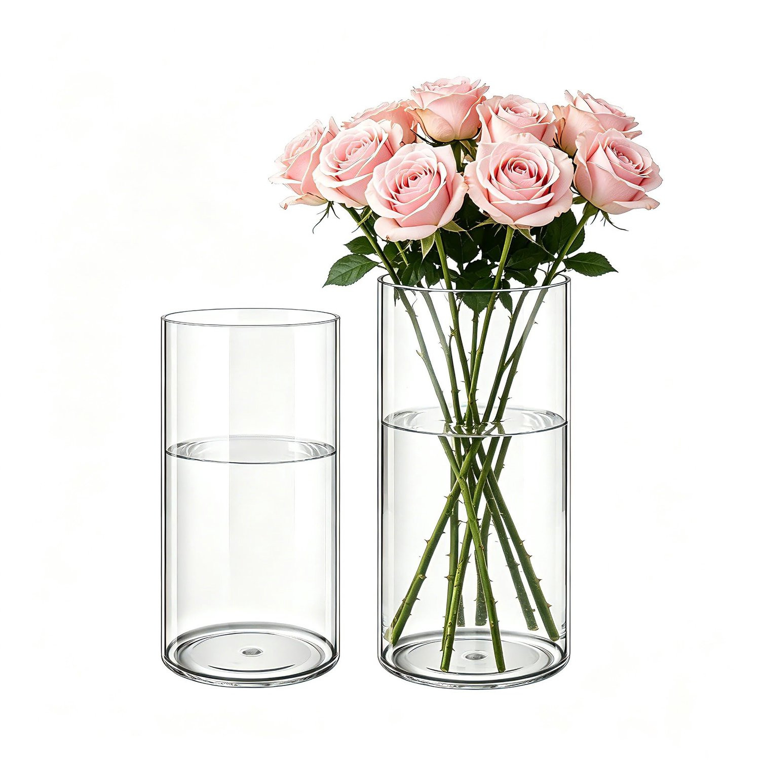 Transparante Acryl Vaas Lichtgewicht Cilindrisch voor Bloemen