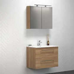 Dansani Spar-Set Multo+ Amber mit Spiegelschrank und.. - Badmöbel