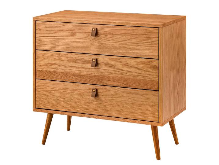 Buffet 3 tiroirs 80 x 75 x 40cm Marron/Marron