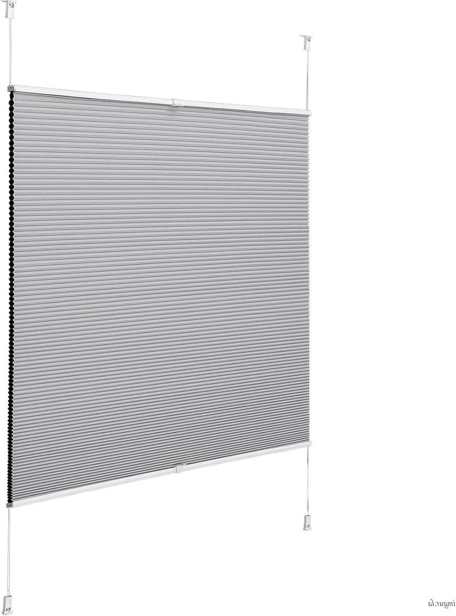 Grijs Honingraat Plisségordijn voor Privacy - B105 x H130 cm
