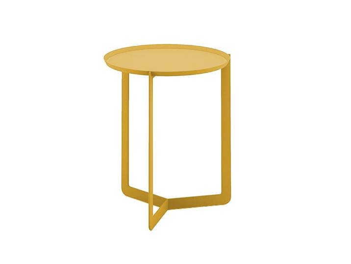 MEME DESIGN table basse ROUND 1 (Jaune Maya - Métal)
