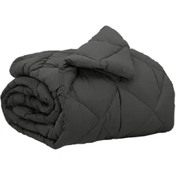 vidaXL Ganzjahresbettdecke Anthrazit 200 x 135 cm Mikrofaser