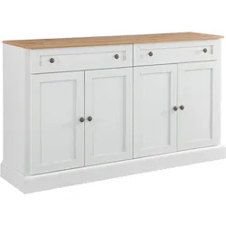 SIDEBOARD 150 cm in Antik Weiß & Natur