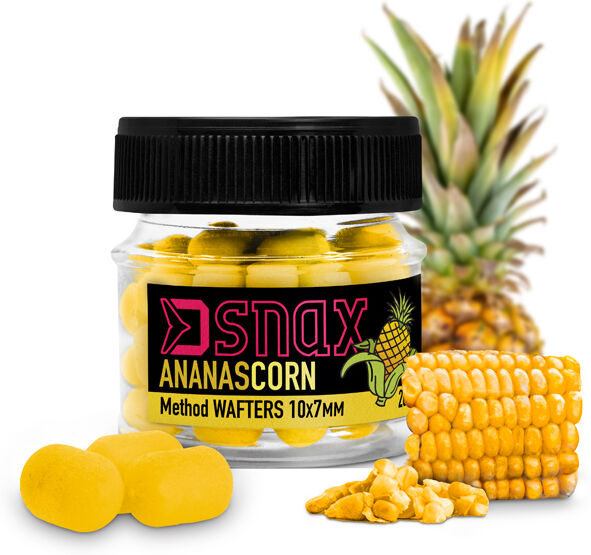 Delphin Appât D SNAX WAFT 7x5.5mm/20g Maїs-ananas Gold, Black, Beige, Brown Maїs-ananas