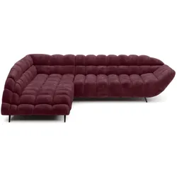 Ecksofa Gappa Stoff Rot Bordeaux