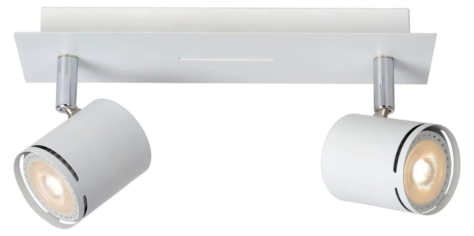 Lucide Rilou Plafondspot Wit - Dimbaar - 2-lichts - GU10 - Warm Wit