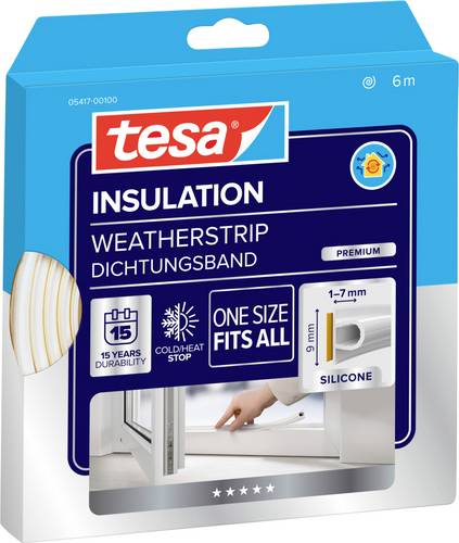 Tesa Premium Flexible 05417-00100-01 Dichtband tesamoll Weiß (L x B) 6m x 9mm 6m