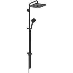 Ideal Standard Duschsystem Ceratwist T25+ ohne Armatur 2-fach-Handbrause und eckige Kopfbrause Silk  BE237XG