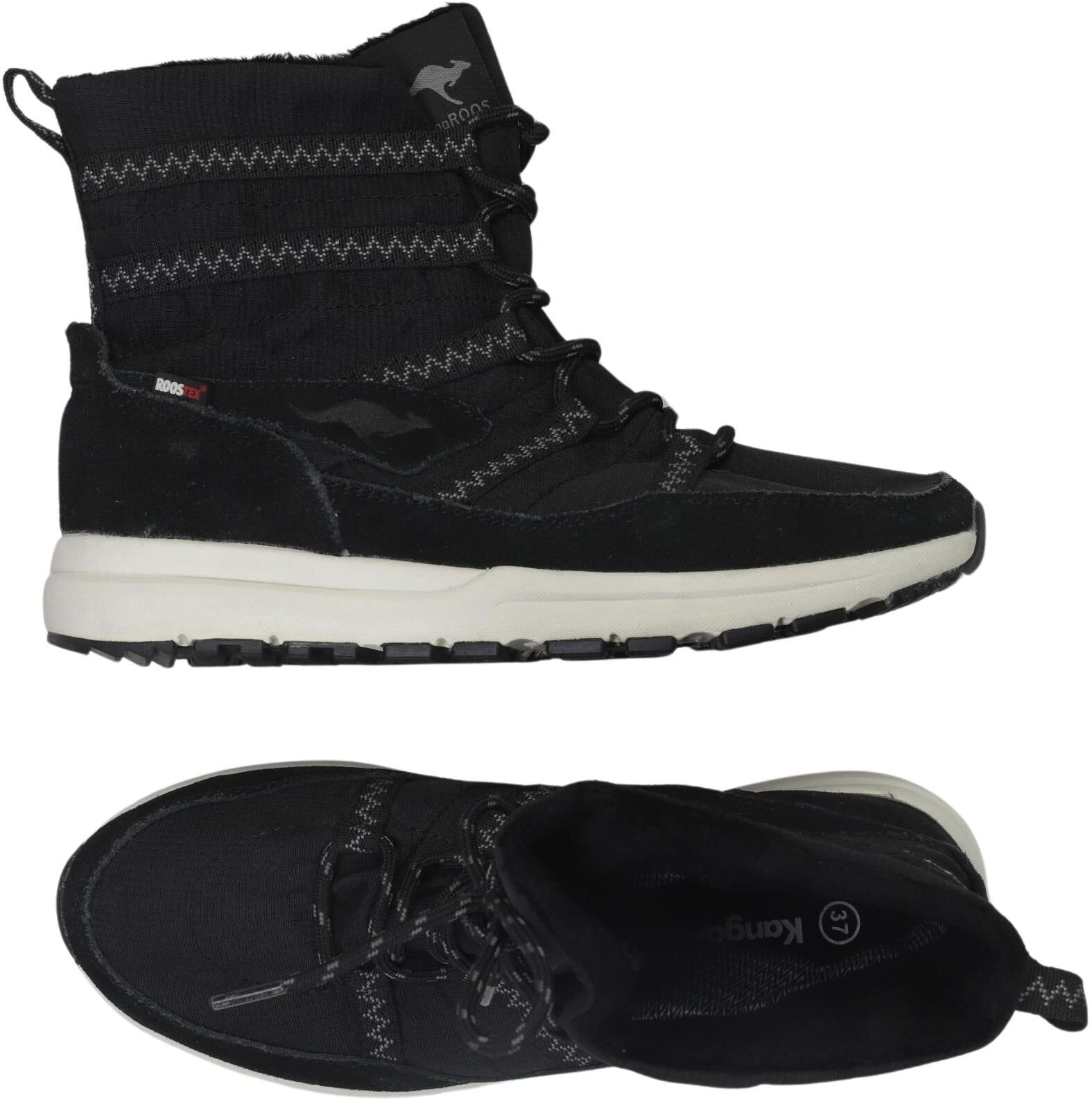 KangaROOS Damen Stiefelette, Schwarz, Gr. EU 37, Kunstleder / Tex / Membran - Second Hand
