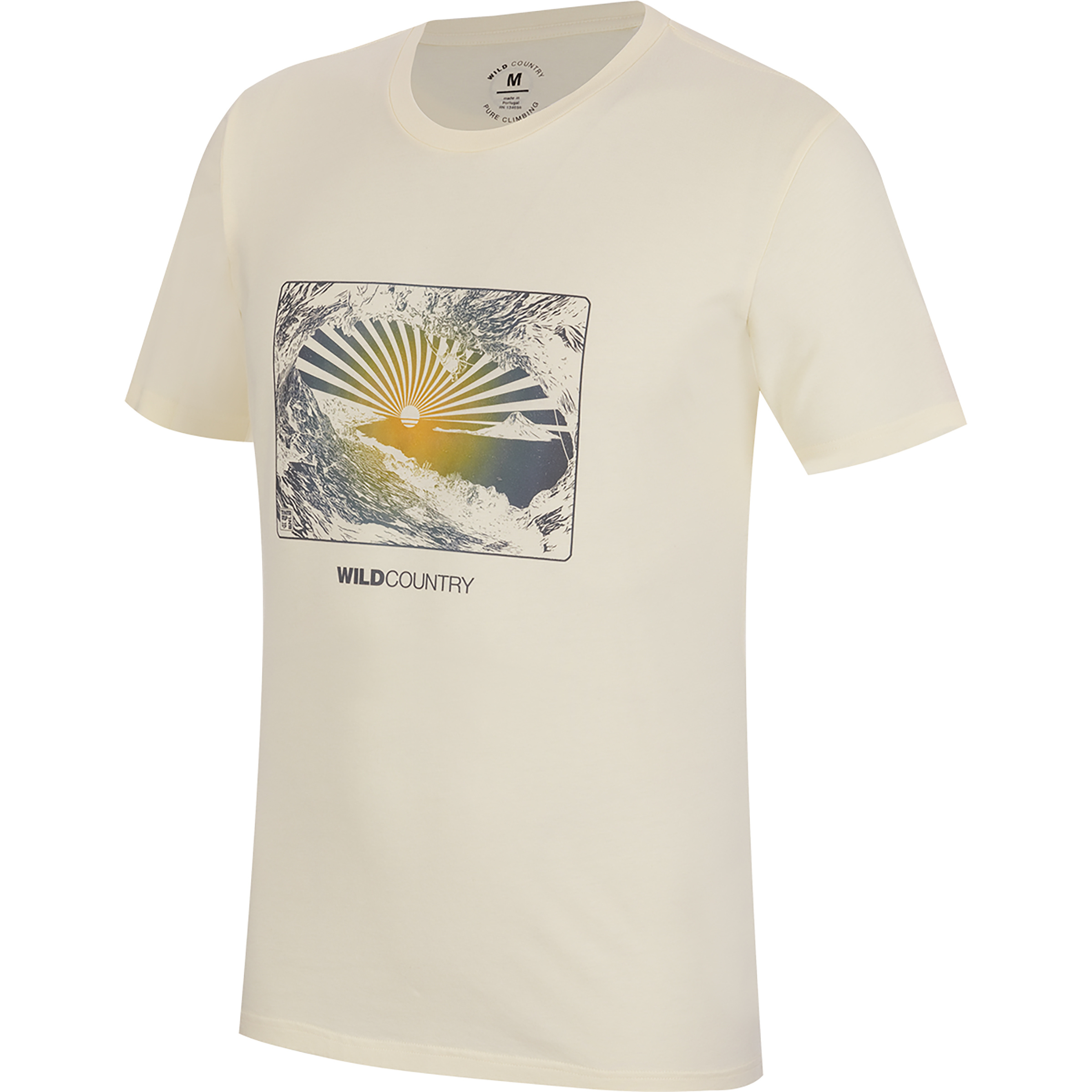 Wild Country Stamina Graphic Herren T-Shirts weiss Größe S Bouldern | Sportklettern | Lifestyle Hautfreundlich