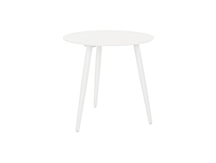 Hochwertiger Outdoor Beistelltisch „Ridley“ Ø 50 x 48 cm Weiss Bizzotto