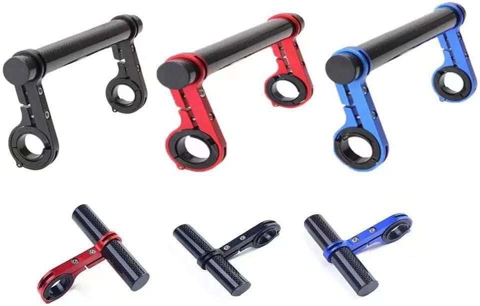 INF Extension de Potence de Vélo en Fibre de Carbone 10cm - Support Multifonctionnel Bleu