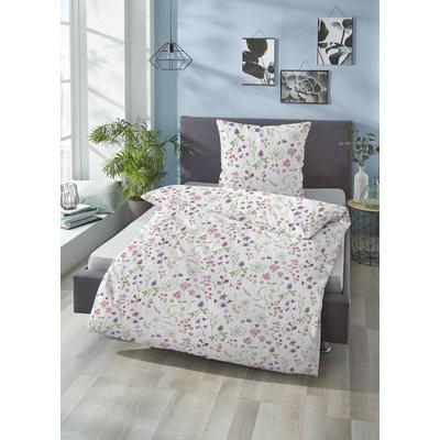 Bettwäsche BIBERNA "Mikael", weiß, B/L: 135cm x 200cm, 1 Stk., 1 Stk., Linon, B/L: 80cm x 80cm, 2 Stk., Linon, Obermaterial: 100% Baumwolle, Bettwäsche, Bettwäsche, Linon Qualität aus 100% Baumwolle