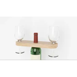 Weinglashalter "Ensemble" aus Holz für zwei Weingläser