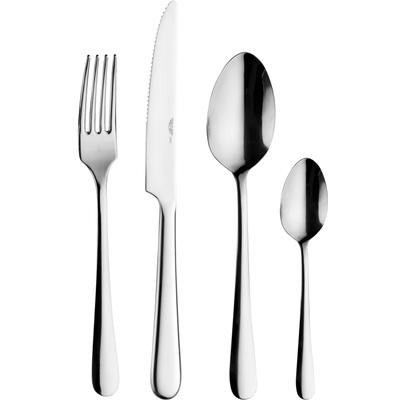 Besteck-Set PINTINOX "EAT", silber (edelstahlfarben), 24 Stk., Edelstahl 18/10, Essbesteck-Sets, in moderner und zeitloser Formgebung