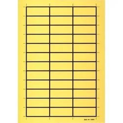 Aufkleber I Etiketten, mit Rand, zum Selbstbeschriften, gelb, Gewebefolie, 56x22mm, 36/Bogen