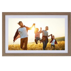 Rollei Digitaler-Bilderrahmen Smart Frame Wifi 212, mit WLAN, 21,5 Zoll Touchscreen, 32 GB interner Speicher, holzfarben