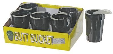 IH Casa Decor Butt Bucket Ashtray Glow In The Dark 6/Display Assorted - Set of 6