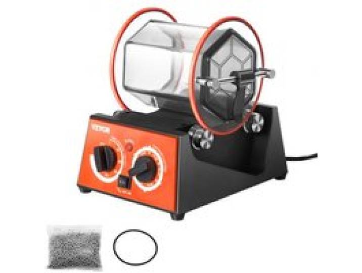 VEVOR Poliertrommel Schmuck-Poliermaschine 3 kg, Rotary Tumbler Oberflächenpolierer 60 W, Schmuck Polieren Dreh-Tumbler Einstellbare Zeit & Drehzahl Polierer Kugelmühle, für Gold, Silber usw.