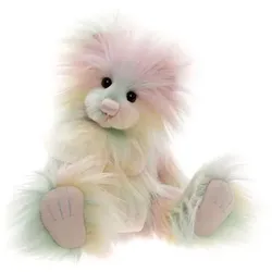 CHARLIE BEARS® Plüschbär Bubblegum mit Schleife Höhe ca. 28cm