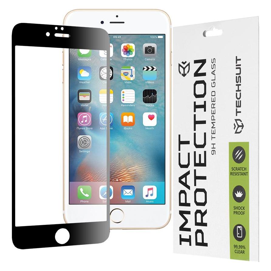 Techsuit - 111D Full Cover / Full Glue Glass - iPhone 6 Plus / iPhone 6s Plus - Black (Apple iPhone 6 Plus, Apple iPhone 6s Plus) (56338203)