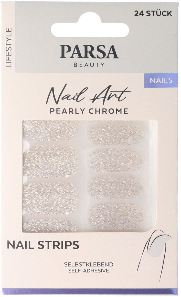 PARSA Beauty Nagelfolien mit Silber-Sprenkeln - Pearly Chrome