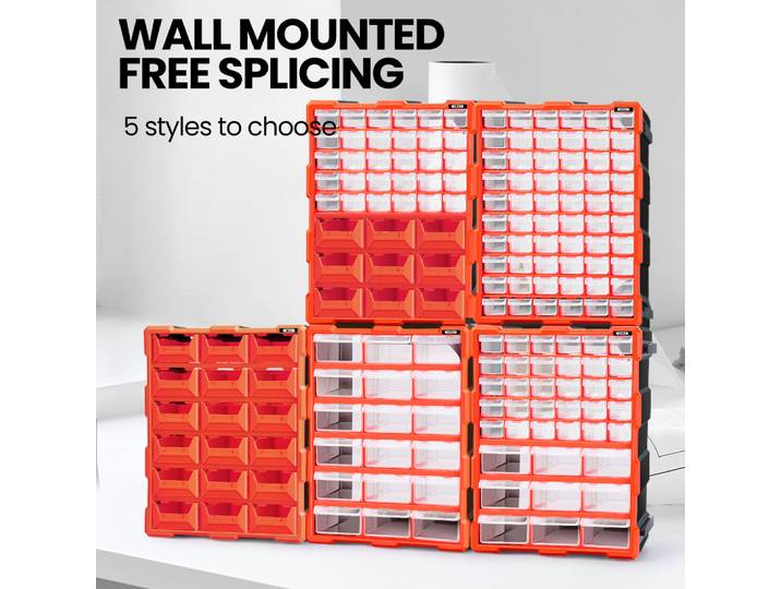 AIRAJ 18/39/60 tiroir boîte de pièces multifonctionnelle boîte de rangement en plastique Transparent-épissure 15 pouces stockage à domicile meilleur choix