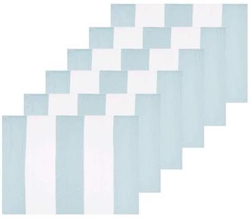 C&F Home Cabana Sky Blue Stripes Placemat Set 6