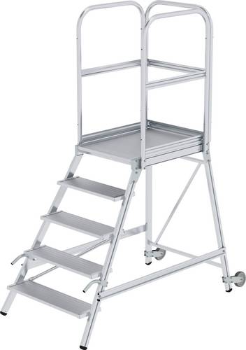 MUNK Günzburger Steigtechnik 56105 Aluminium Podesttreppe Montage mit Werkzeug Arbeitshöhe (max.): 3.2m