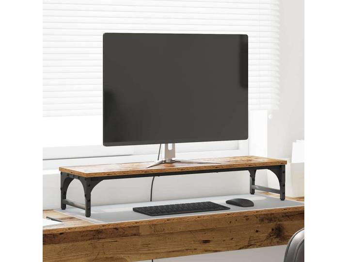 vidaXL Monitor Halterung Altholz 85 x 23 x 15,5 cm Holzwerkstoff