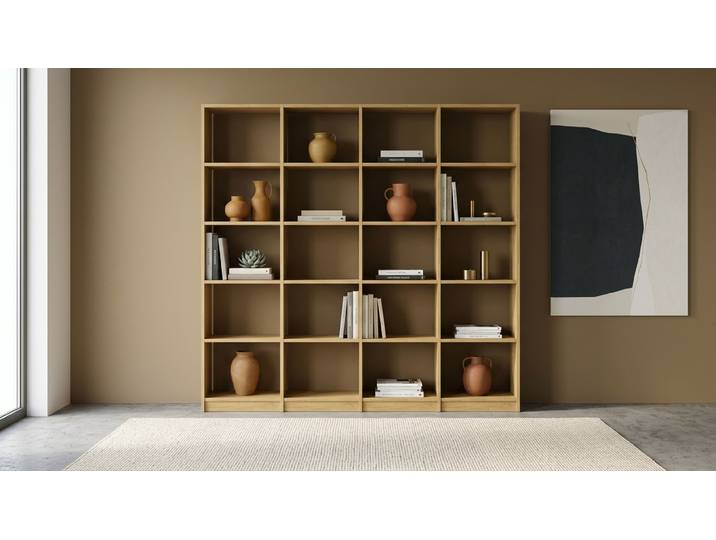Bibliothèque large sur mesure Pickawood Chêne Naturel huilé