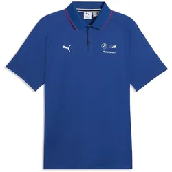 PUMA Herren Poloshirt - BMW Motorsport, Sportswear, Baumwolle, kurz, einfarbig Blau / M