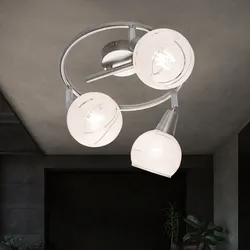 LED Decken Glas Kugel Leuchte Schlaf Gäste Zimmer Flur Spot Rondell Lampe beweglich