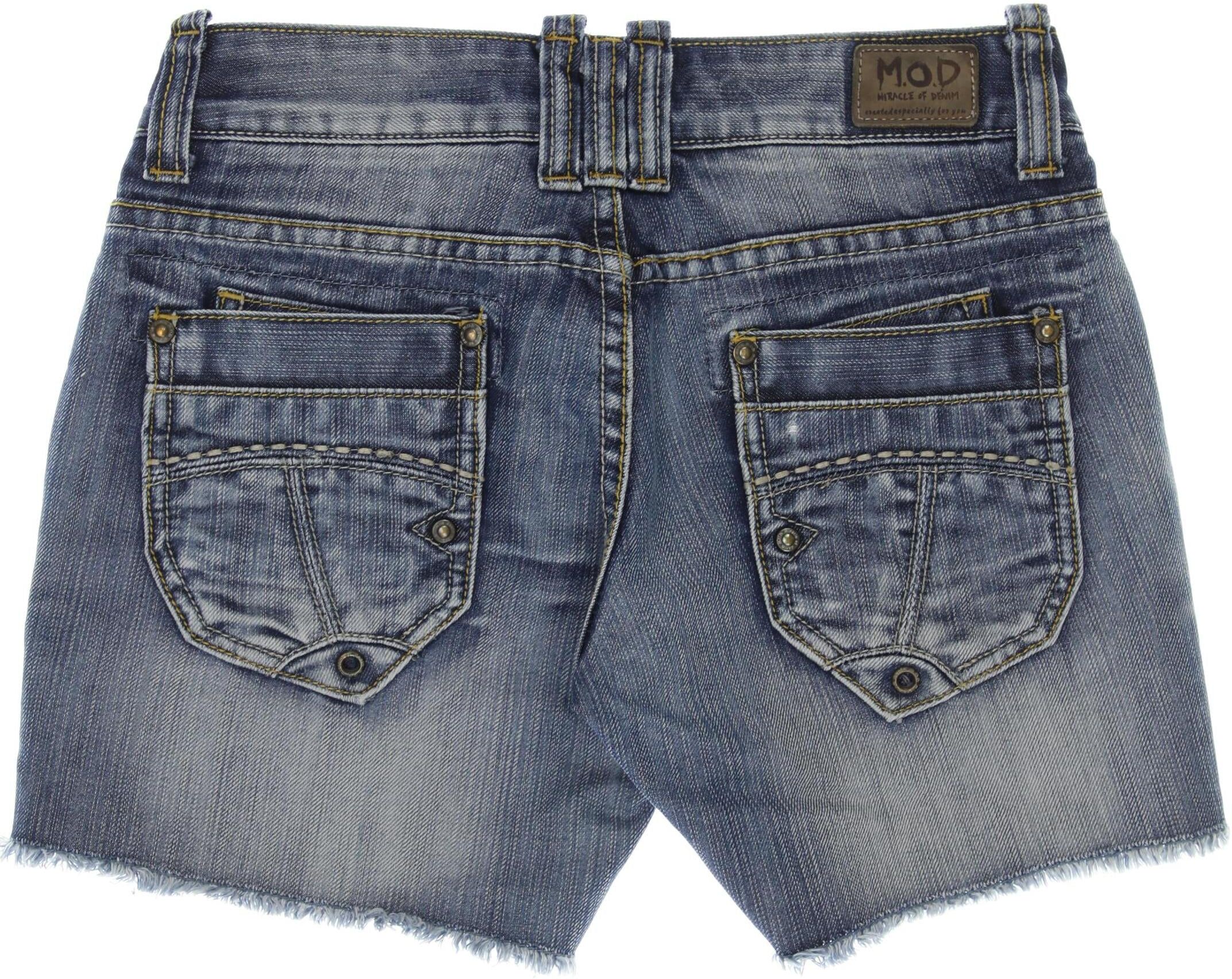 M.o.d. Miracle of Denim Damen Shorts, Blau, Gr. W25, Baumwolle / Synthetik - Second Hand