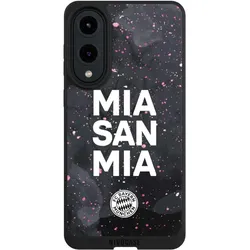 Nivocase Handyhülle für Samsung Galaxy S25 Edge Hülle NIVOpure Case Schwarz FC Bayern München Mia San Mia (Samsung Galaxy S25 Edge), Smartphone Hülle, Schwarz