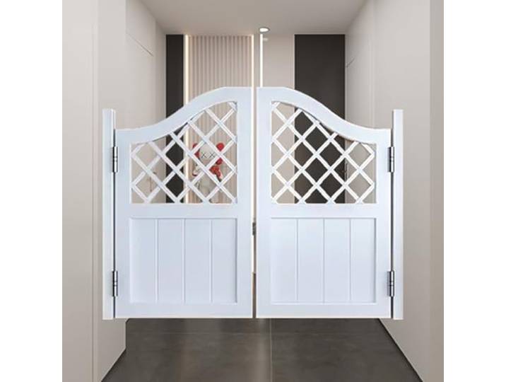 ARCVOX Saloontüren Western-Saloon-Bartüren mit Fenstern, Einbaufertige Café-Pendeltüren, Innenpendeltür aus Massivem Holz, für Balkon, Abstellraum, Cowboy-Bar (Color : White, Size : W115cmxH90cm)