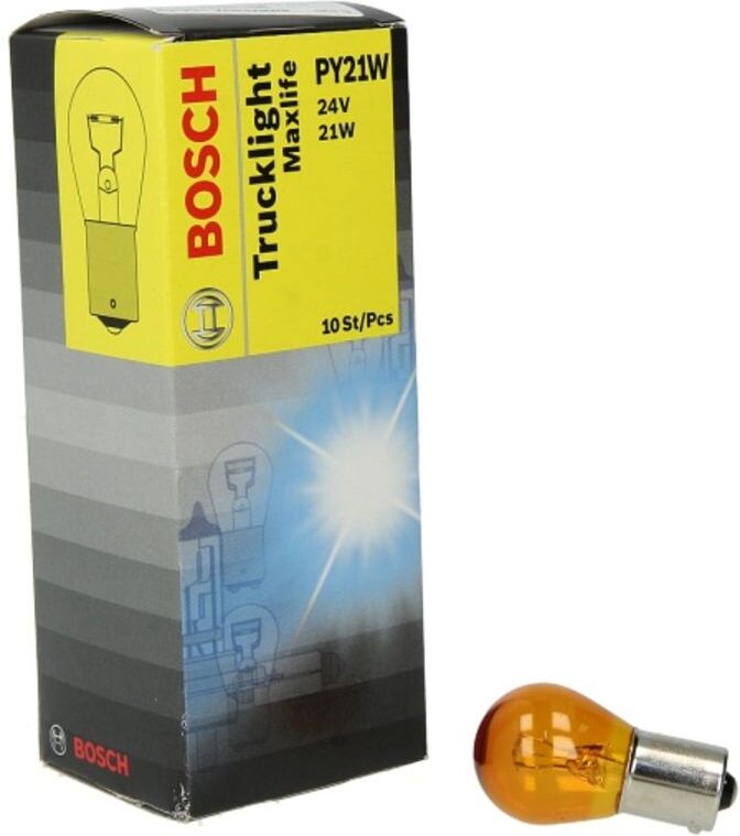 Bosch Lampada secondaria PY21W Trucklight Maxlife 24V, 21W, 10 Pezzo