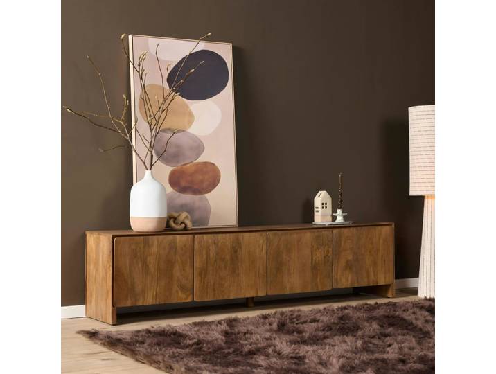 Meuble tv en bois 4 portes