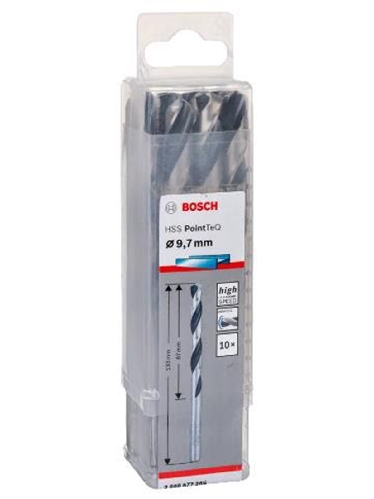 Bosch HSS PointTeQ Drill Bit 9.7mm 10pcs