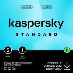Kaspersky Standard 2026, 3 Gerät - 1 Jahr, Download