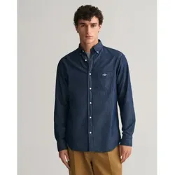 Gant für Herren. 3000400 Hemd Regular Fit navy (XL), Lässig, Baumwolle, Klassisch, Langarm, Marine
