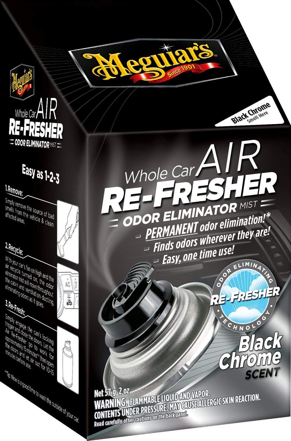 Meguiars Lufterfrischer Air Re-Fresher Black Chrom (59ml) G181302r2eu 0.059l