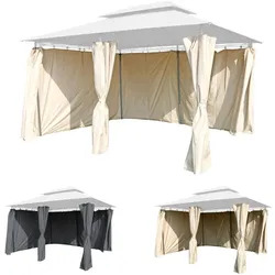 Mojawo, Pavillon Zubehör, 6er Seitenteile Pavillon 4x3m Gartenpavillon Seitenwand Sichtschutz